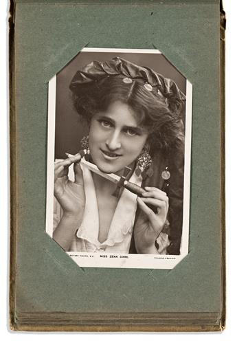 Edwardian Era Actresses. An Album of Embellished Real Photo Postcards. Miss Nellie Cables Collection.